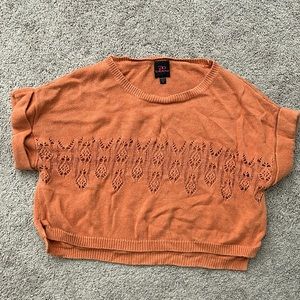 Bebe crop sweater short sleeve